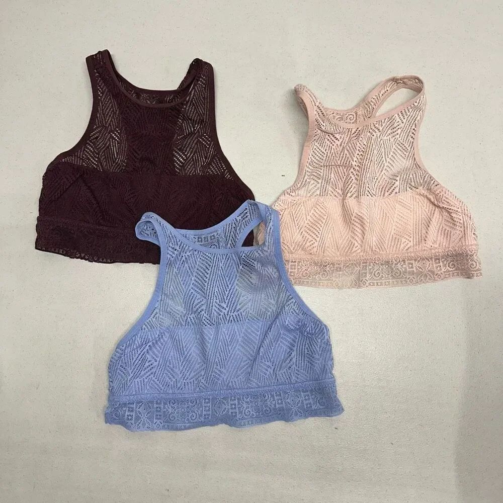 Aerie set of 3 Bralettes size XS
